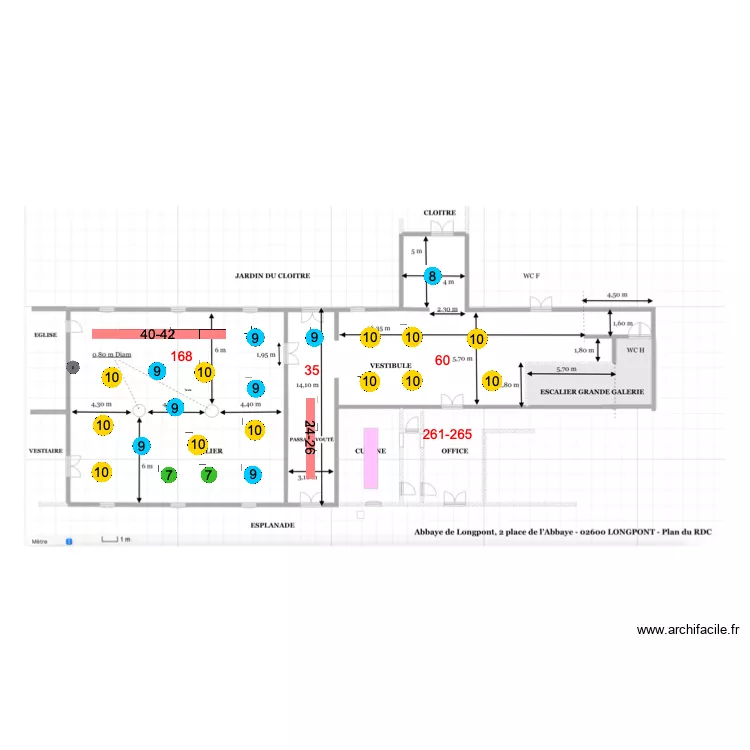 Plan de table 1 (260+). Plan de 