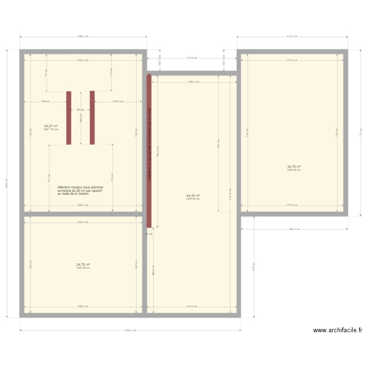 Plan commande plancher. Plan de 0 pièce et 0 m2