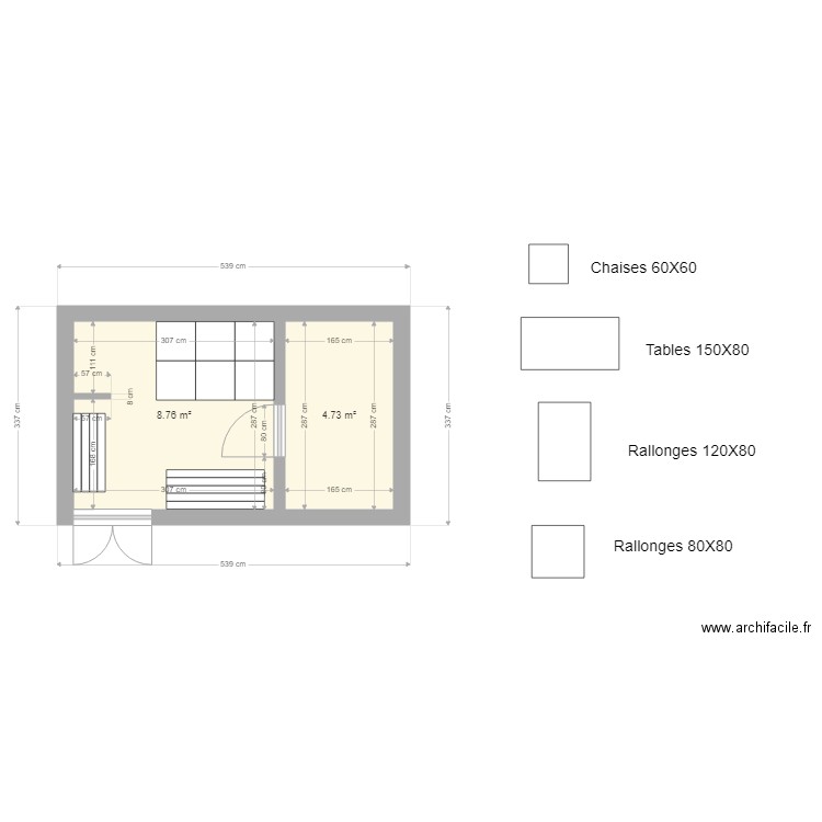 local rangement salle desfêtes. Plan de 0 pièce et 0 m2