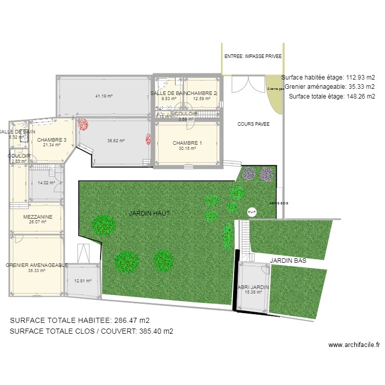 BAPTELIS45480 ETAGE. Plan de 0 pièce et 0 m2