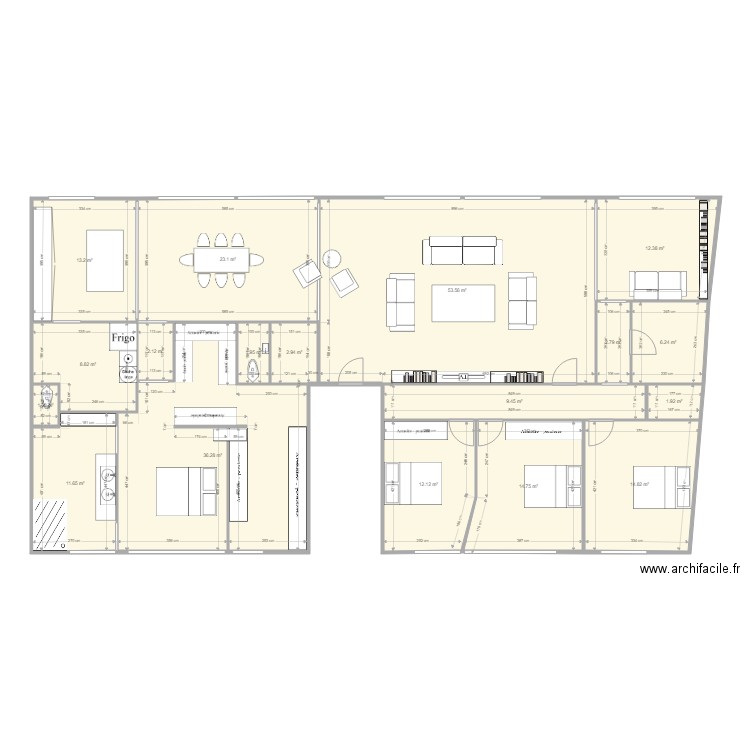 plan archi v1. Plan de 0 pièce et 0 m2