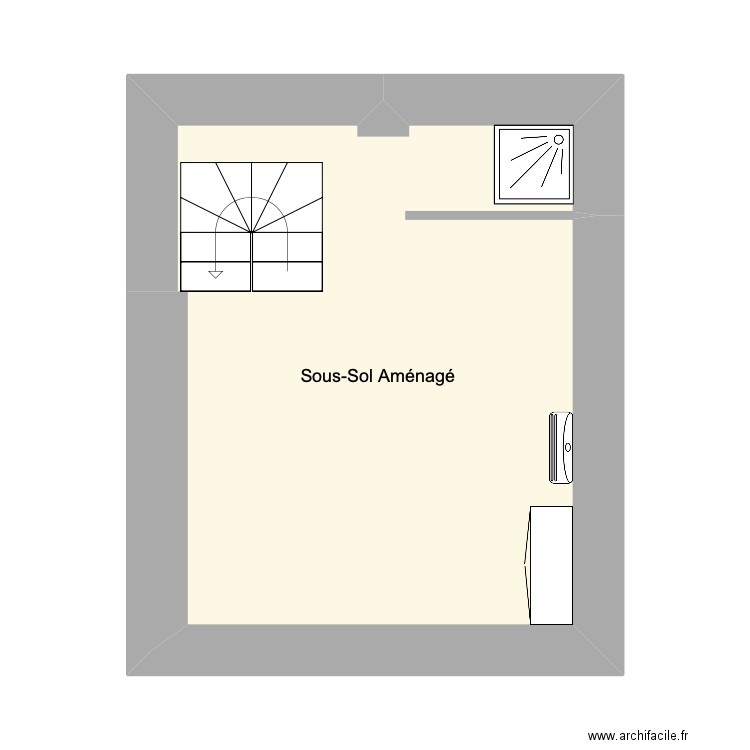 Angelique. Plan de 1 pièce et 19 m2