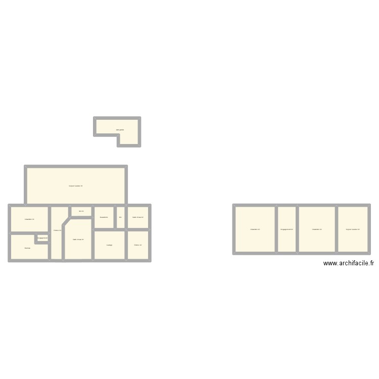 350602479. Plan de 17 pièces et 180 m2