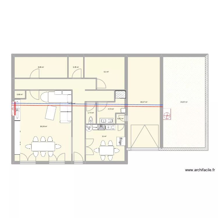 clim .2. Plan de 12  et 138 m²
