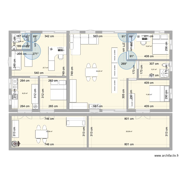 Chalet saint clém 1. Plan de 9 pièces et 159 m2