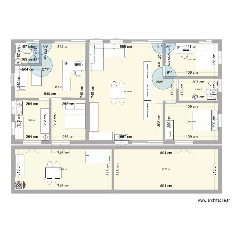 Chalet saint cl&eacute;m 1. Plan de 