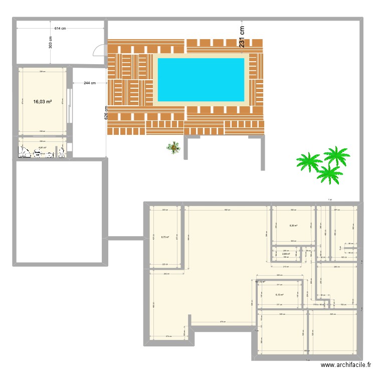 REBUFFAT EXTENSION. Plan de 13 pièces et 309 m2