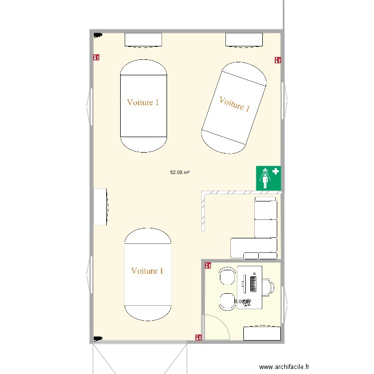 garage. Plan de 0 pièce et 0 m2