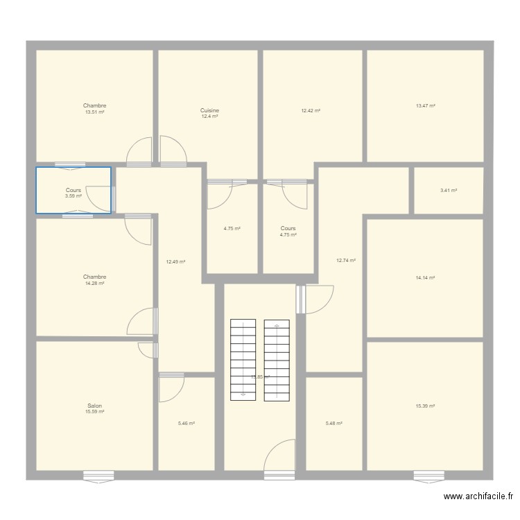 Maison HMD. Plan de 17 pièces et 178 m2