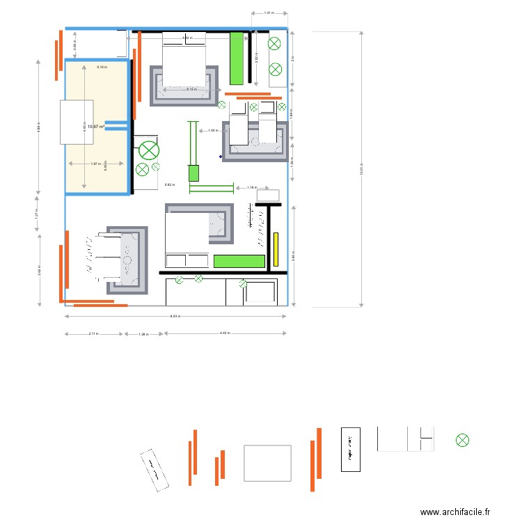 MO 1909 V3. Plan de 0 pièce et 0 m2