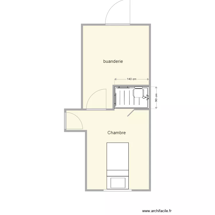 plan apres travaux Le Ber ter. Plan de 