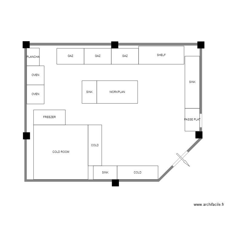 Kitchen Lounge PP. Plan de 0 pièce et 0 m2