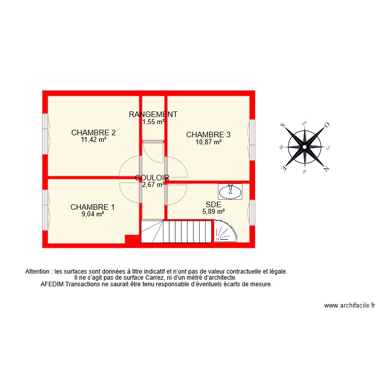 BI 6638 ETAGE . Plan de 0 pièce et 0 m2