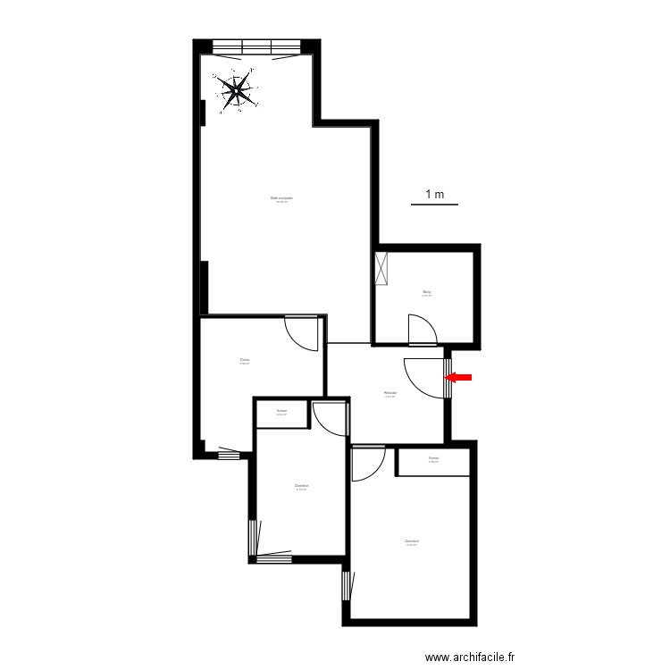 ED. HORTAL, FASE II, ESC. 3, 4-3. ANDORRA. Plan de 8 pièces et 48 m2