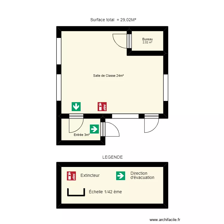 Alg&eacute;co Lutins. Plan de 
