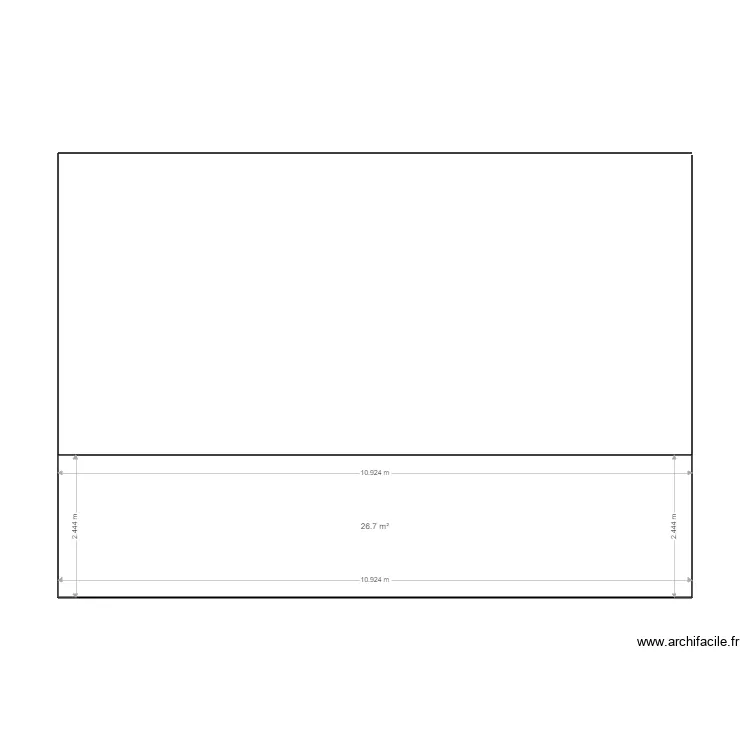 coupe maison sur terrain. Plan de 