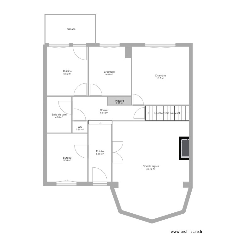 Maison RDC. Plan de 0 pièce et 0 m2