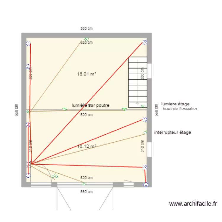 garage electricit&eacute;. Plan de 