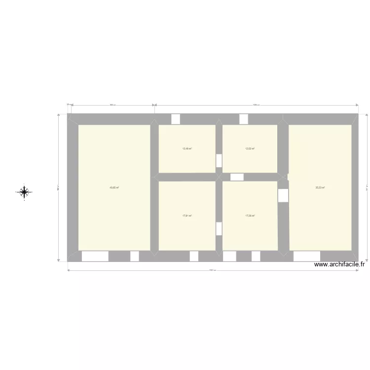 Draux initial. Plan de 