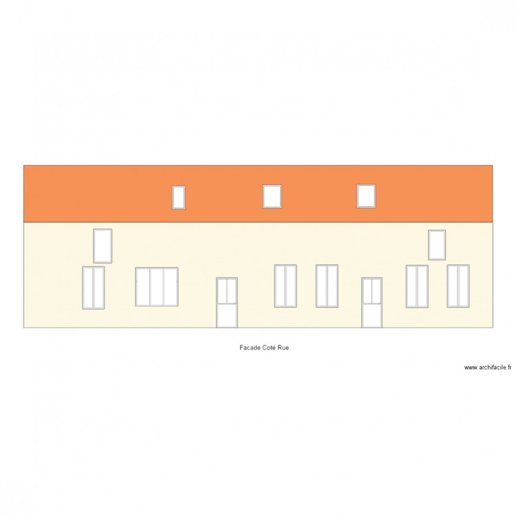 Facade. Plan de 0 pièce et 0 m2