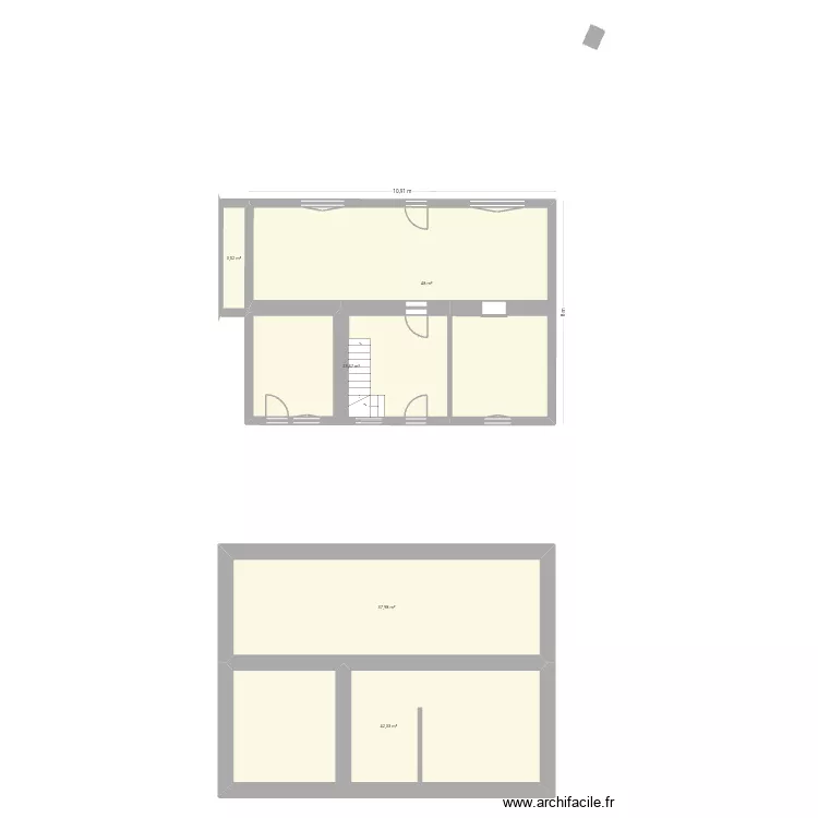 Belvaux. Plan de 5  et 155 m²