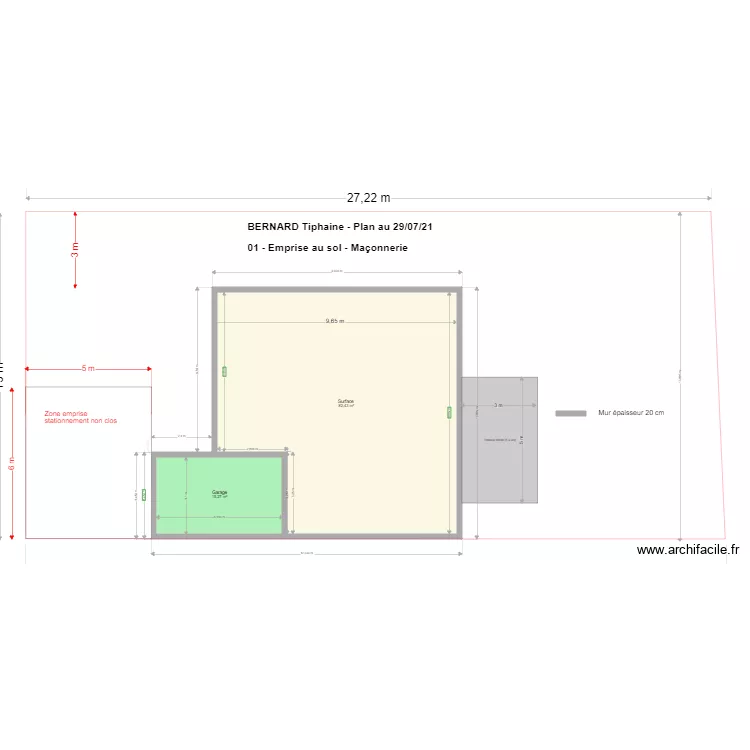 01 Emprise ma&ccedil;onnerie 280721. Plan de 