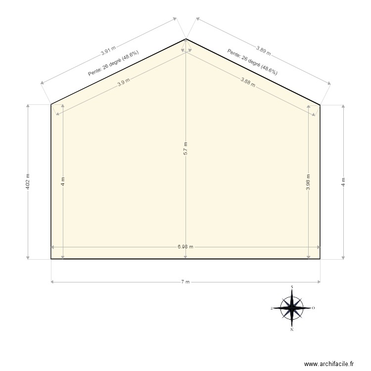 FACADE COTE Sud (2). Plan de 0 pièce et 0 m2