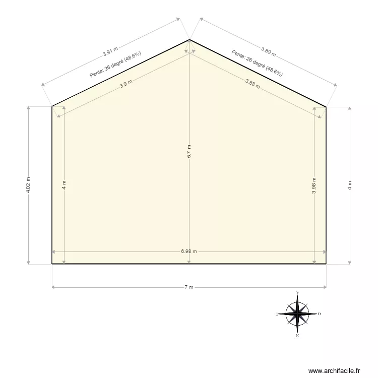 FACADE COTE Sud (2). Plan de 