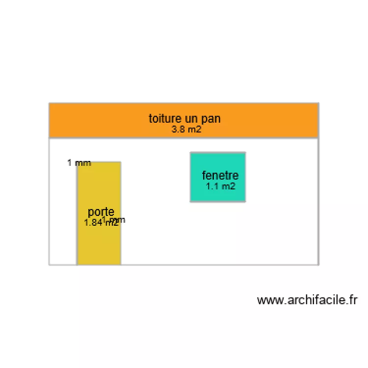 vue facade sud. Plan de vue facade sud. Plan de