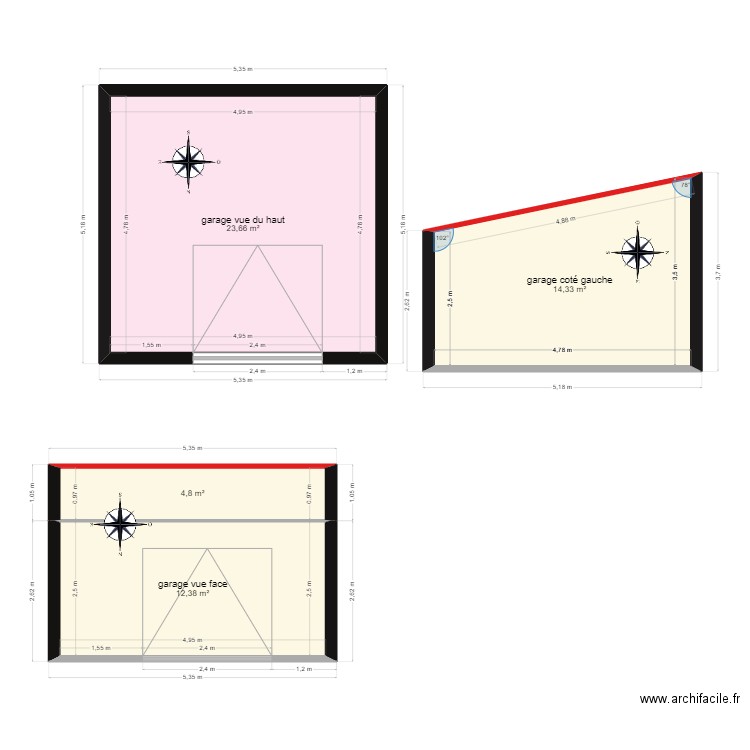 plan garage. Plan de 0 pièce et 0 m2