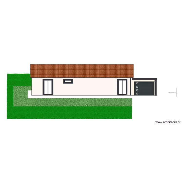 Fa&ccedil;ade nord-ouest / Projet MODIF. Plan de 