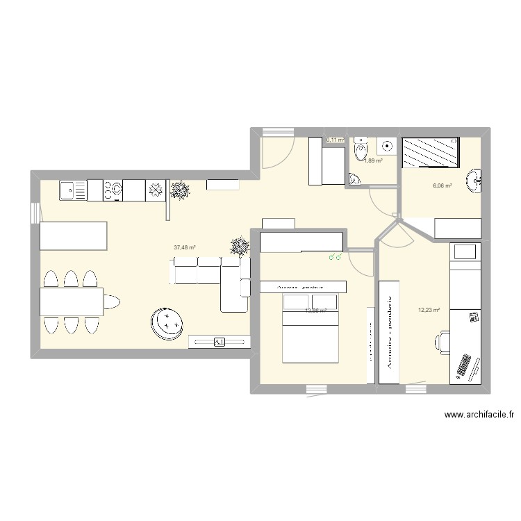 Rien de fou. Plan de 0 pièce et 0 m2