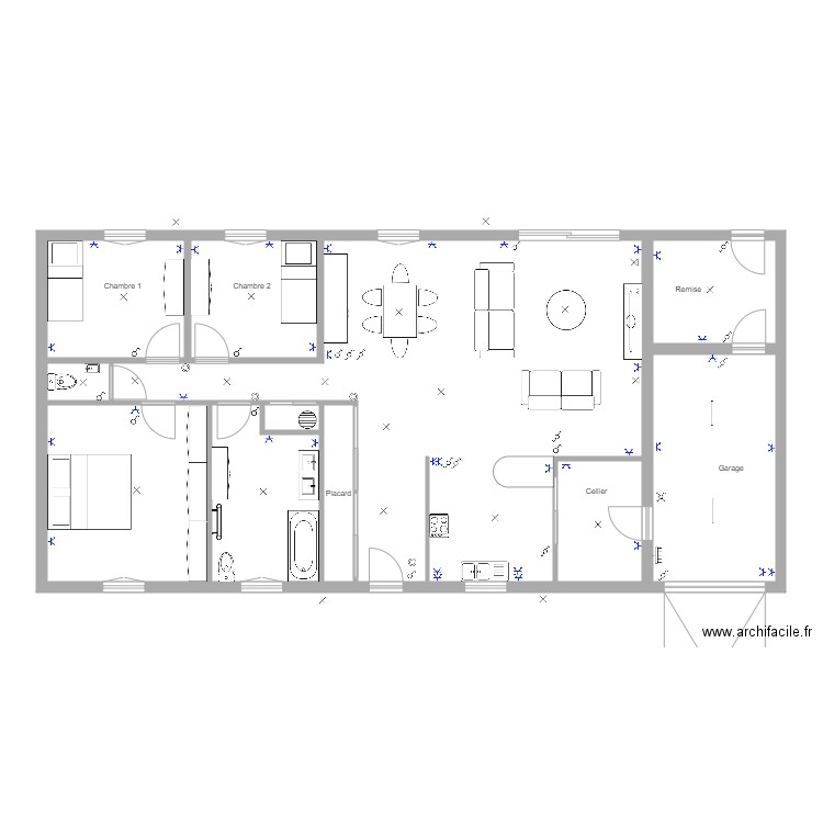 4MaisonLatitude. Plan de 11 pièces et 133 m2