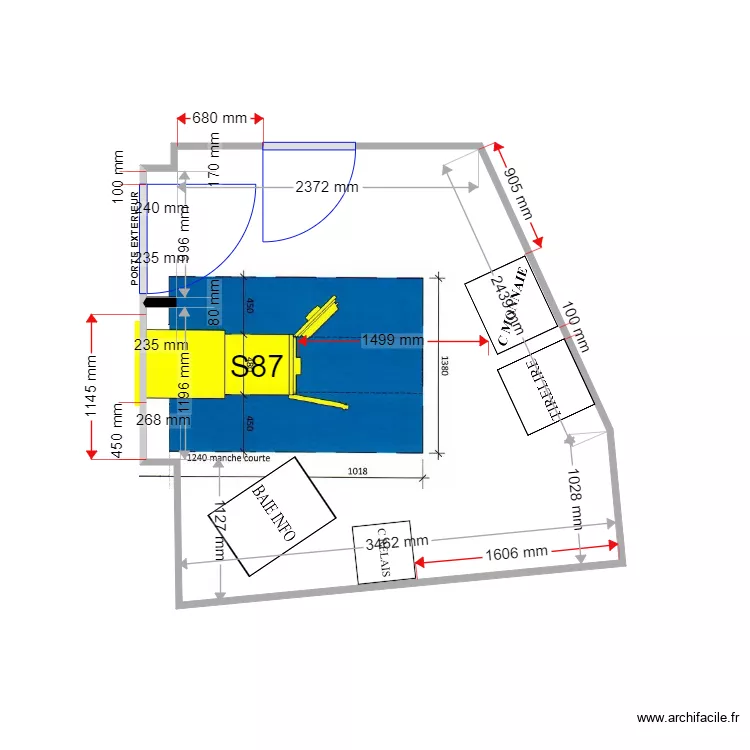 PLAN DE MASSE PROJET AX LES THERMES S87. Plan de 