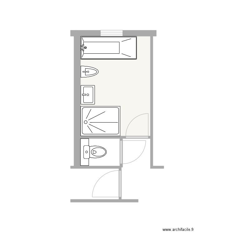 Salle de Bains existant A. Plan de 0 pièce et 0 m2