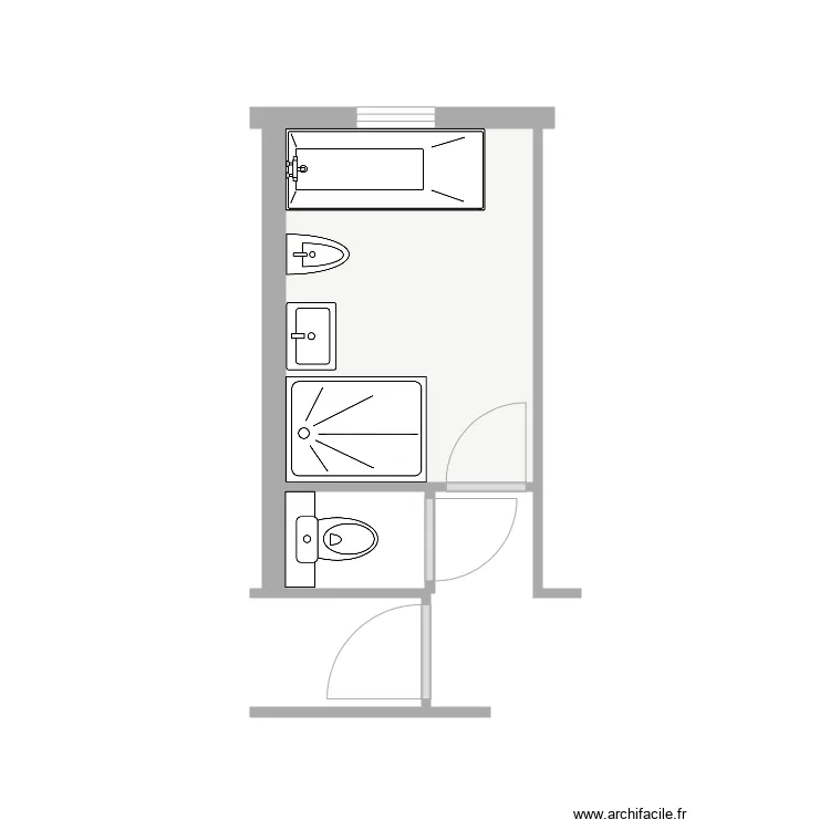 Salle de Bains existant A. Plan de 