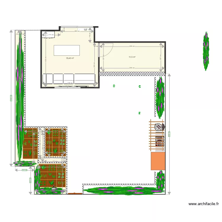 ibiza curte. Plan de 