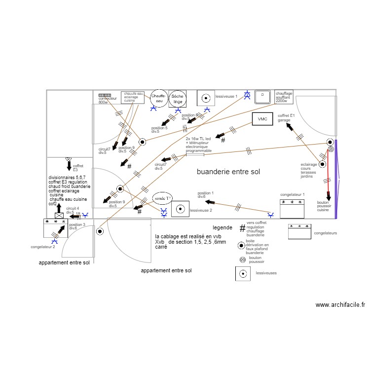 buanderie. Plan de 0 pièce et 0 m2