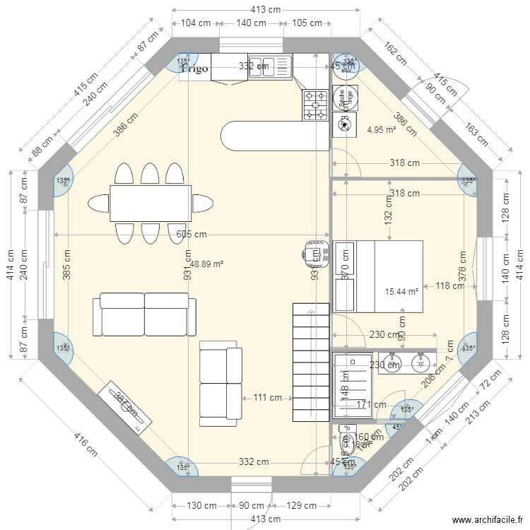 nouveau plan octogane3. Plan de 0 pièce et 0 m2