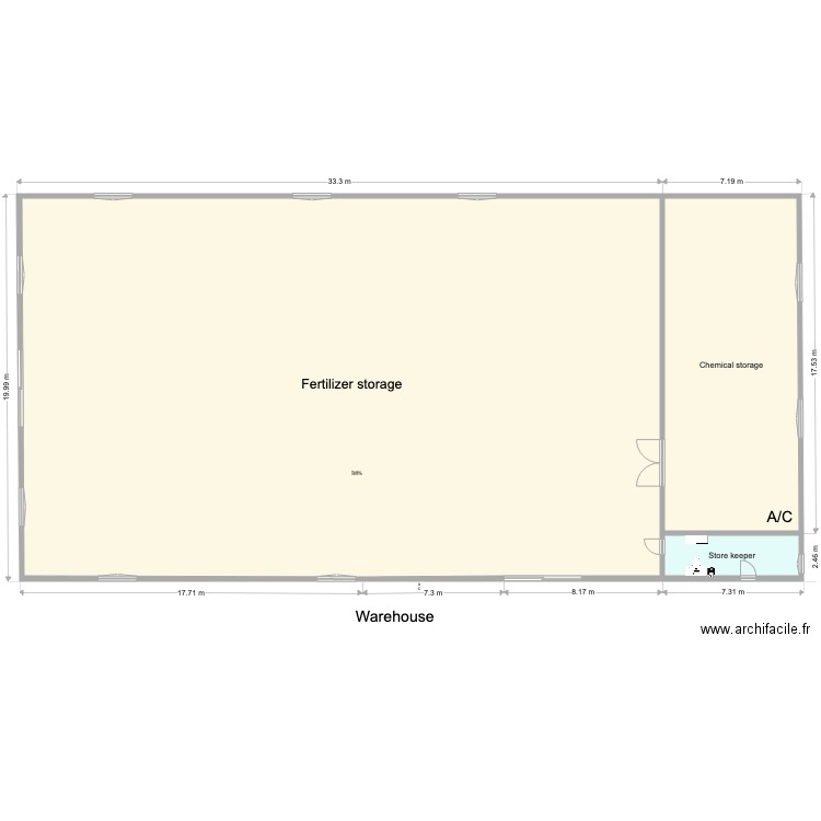 warehouse KICSPP. Plan de 0 pièce et 0 m2