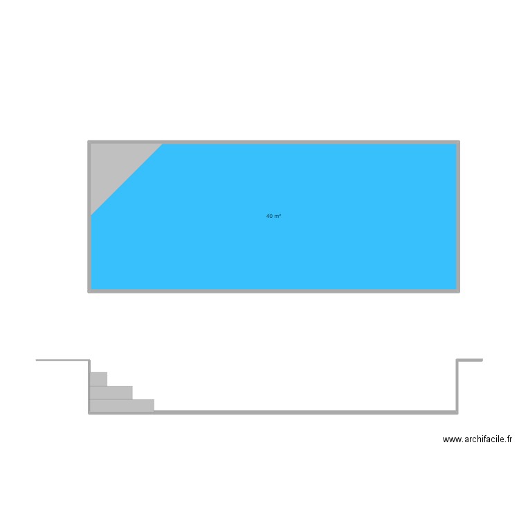 Plan de Masse piscine non couverte. Plan de 0 pièce et 0 m2