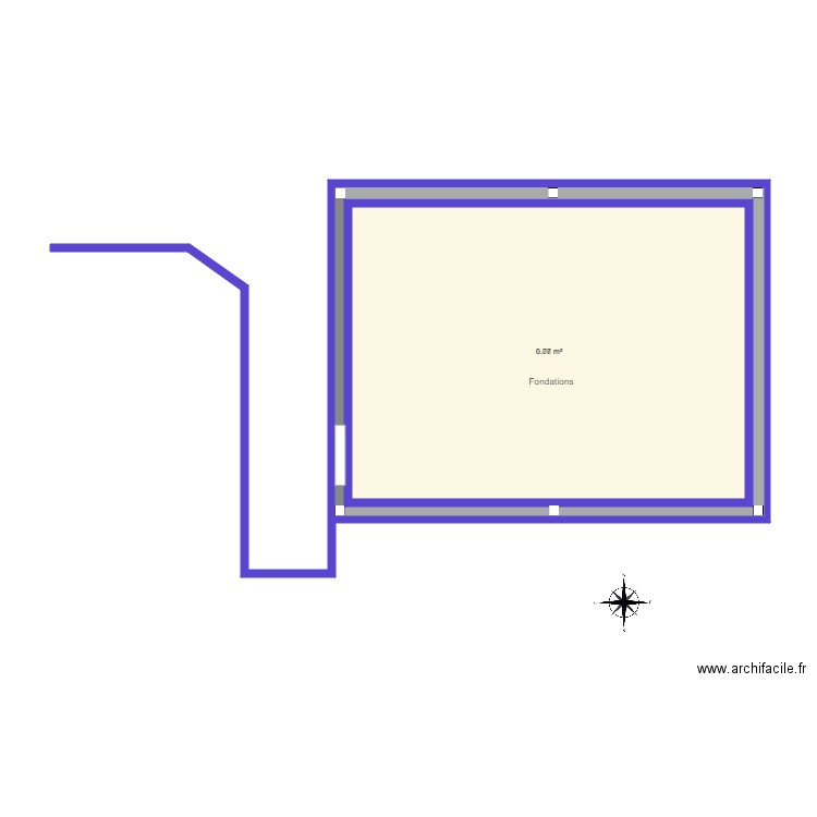 Fondations. Plan de 0 pièce et 0 m2