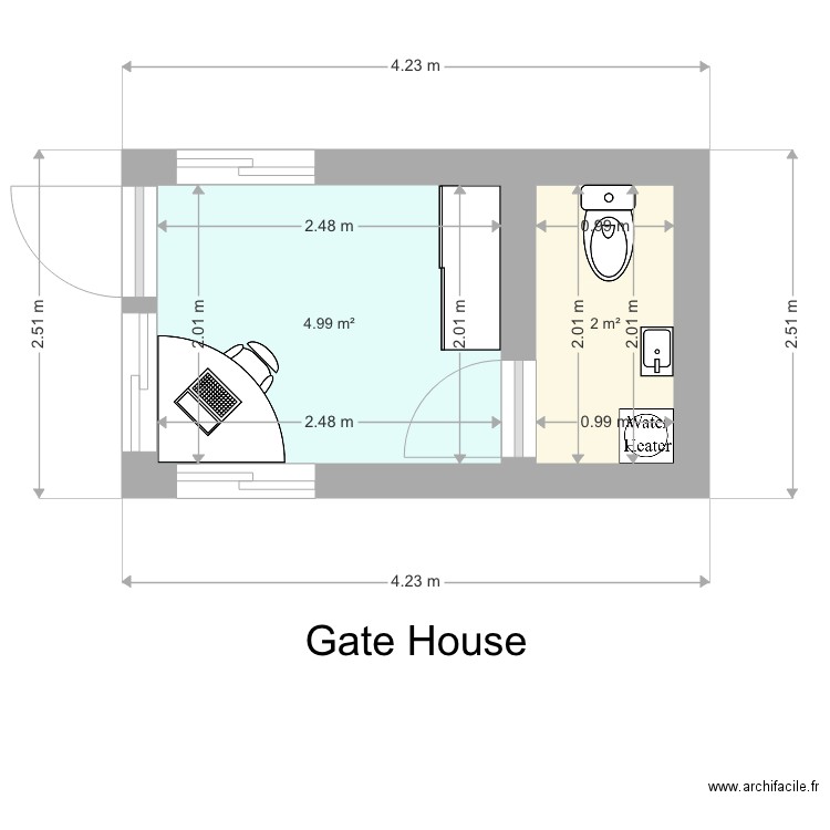 Gate house. Plan de 0 pièce et 0 m2