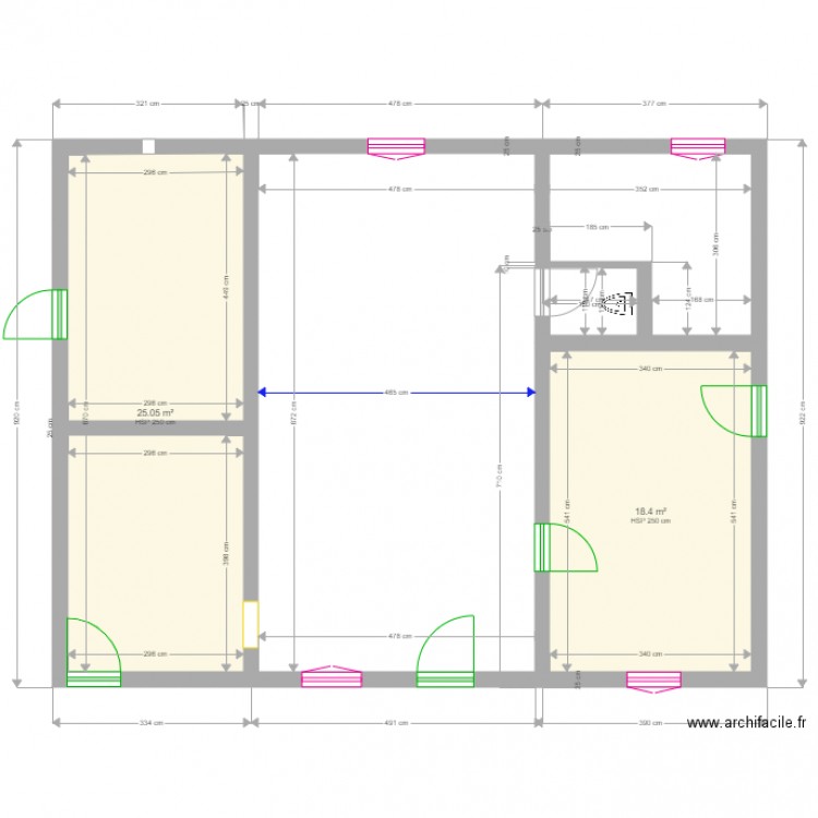 Appartement existant rez. Plan de 0 pièce et 0 m2