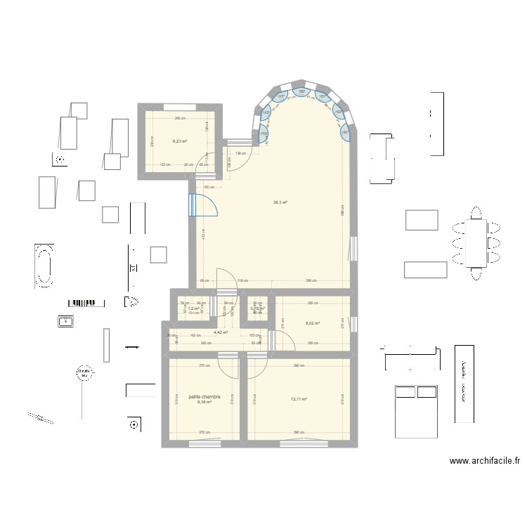 vansoust. Plan de 0 pièce et 0 m2
