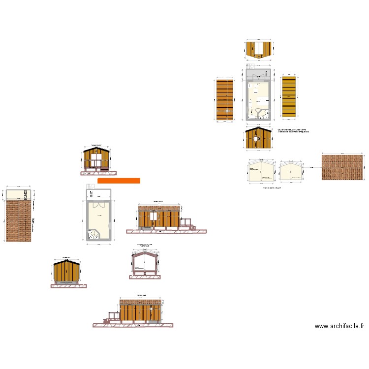 avec façades correctes et récup des EP. Plan de 6 pièces et 53 m2