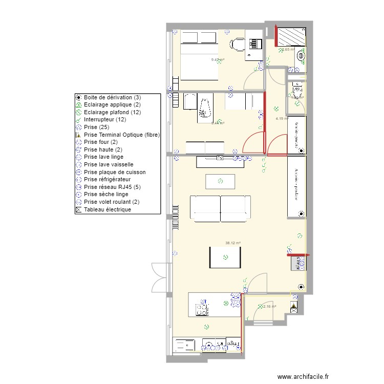 Projet. Plan de 0 pièce et 0 m2