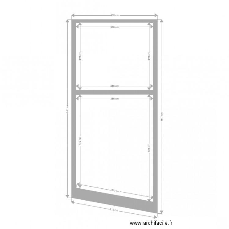 Dépendance futur ( plan plancher étage ). Plan de 5 pièces et 113 m2