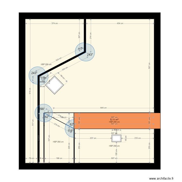 facade 6. Plan de 5 pièces et 74 m2