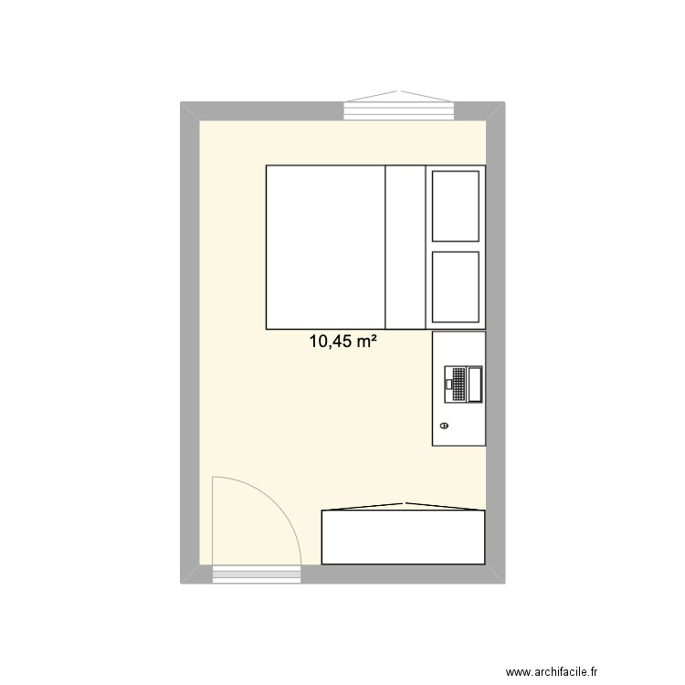 Chambre ES. Plan de 0 pièce et 0 m2